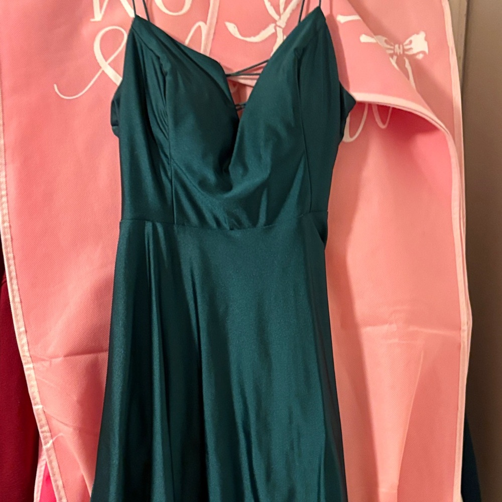 Camille La Vie Strapless Teal Dress